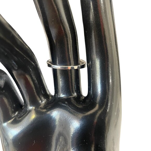 Sterling Silver Princess Cut CZ Ring Baguette Accent Statement Engagement - Picture 6 of 8